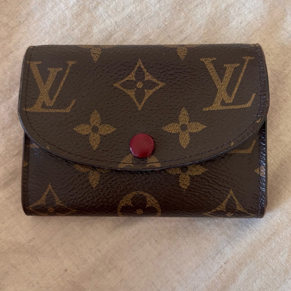 Louis Vuitton Brown and Fuchsia Pink Monogram card holder/coin wallet